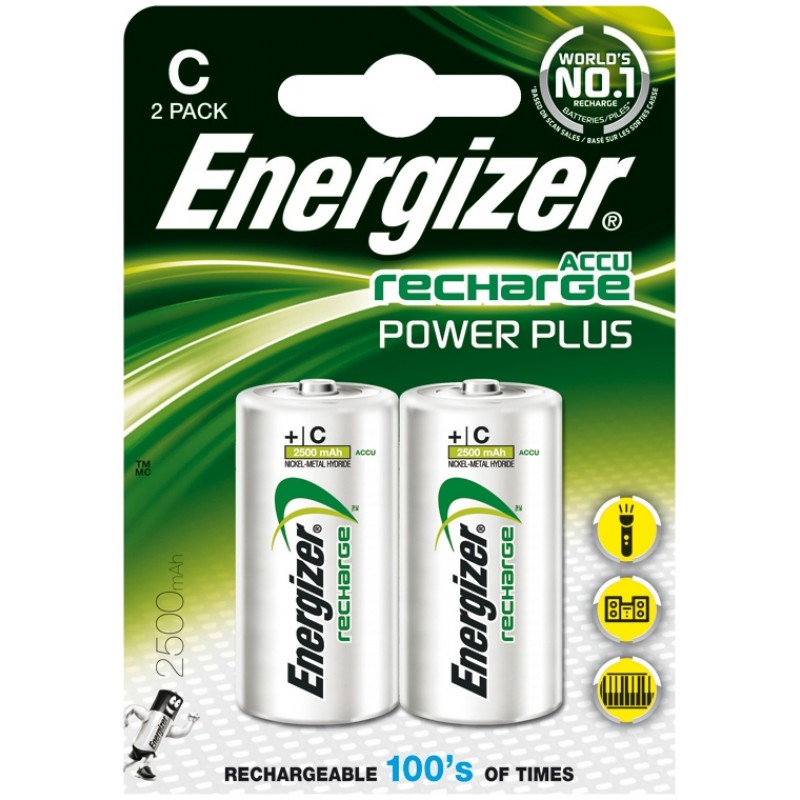 ENERGIZER Nabíjecí tužkové baterie NiMH Power Plus 2500 mAh 2xC 35035807