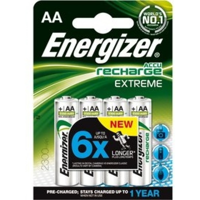 ENERGIZER Nabíjecí tužkové baterie NiMH EXT 2300 mAh 4xAA 35038509