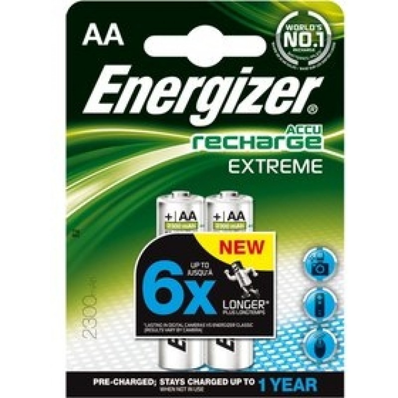ENERGIZER Nabíjecí tužkové baterie NiMH EXT 2300 mAh 2xAA 35038511 ENERGIZER Nabíjecí tužkové baterie NiMH EXT 2300 mAh 2xAA 35038511