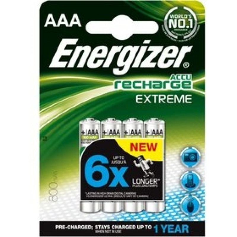 ENERGIZER Nabíjecí tužkové baterie NiMH EXT 800 mAh 4xAAA 35038512 ENERGIZER Nabíjecí tužkové baterie NiMH EXT 800 mAh 4xAAA 35038512