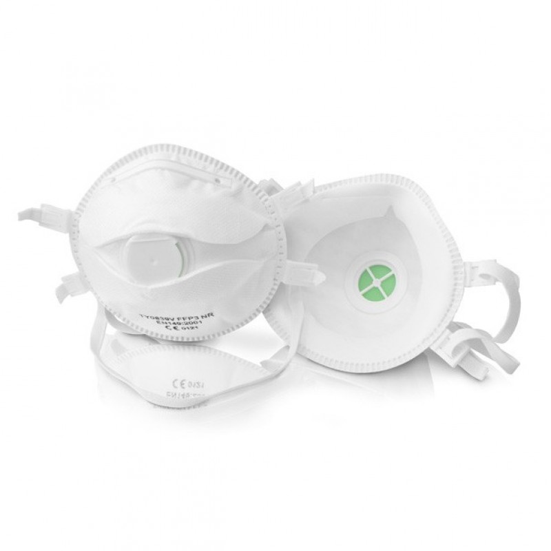 ERBA Respirátor s ventilem FFP3, sada 3 ks, blister ER-55253