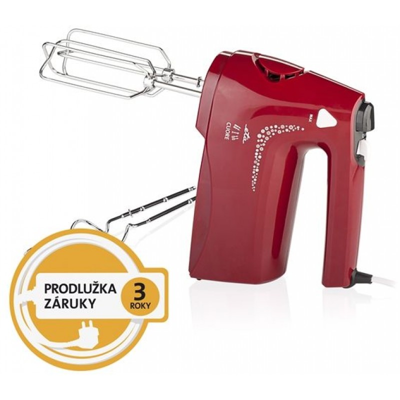 ETA CUORE 0089 90010 Ruční šlehač, červený ETA CUORE 0089 90010 Ruční šlehač, červený