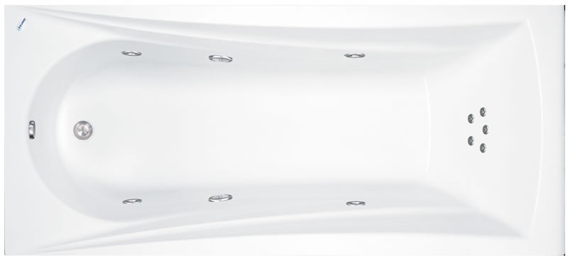 TEIKO Vana Etna obdélníková 180 x 80 cm - HTP systém ECO HYDRO V212180N04T02211