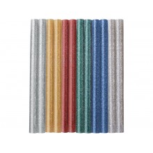 EXTOL CRAFT tyčinky tavné 7,2x100mm 12ks mix barev se třpytem 9910
