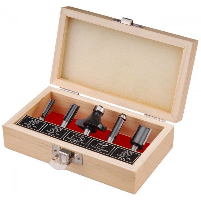 EXTOL CRAFT frézy tvarové do dřeva s SK plátky, sada 5ks 44025