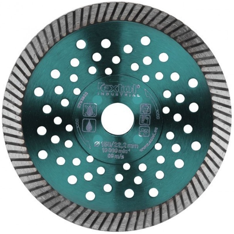 EXTOL INDUSTRIAL kotouč diamantový řezný 230x22,2mm TURBO FAST CUT EXTOL INDUSTRIAL kotouč diamantový řezný 230x22,2mm TURBO FAST CUT
