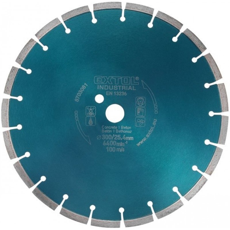 EXTOL INDUSTRIAL kotouč diamantový řezný - segmentový na BETON 400 x 25,4mm 8703083 EXTOL INDUSTRIAL kotouč diamantový řezný - segmentový na BETON 400 x 25,4mm 8703083