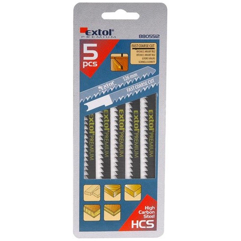 EXTOL PREMIUM pilové plátky, úchyt: UNIVERSAL, sada 5ks 8805512 EXTOL PREMIUM pilové plátky, úchyt: UNIVERSAL, sada 5ks 8805512