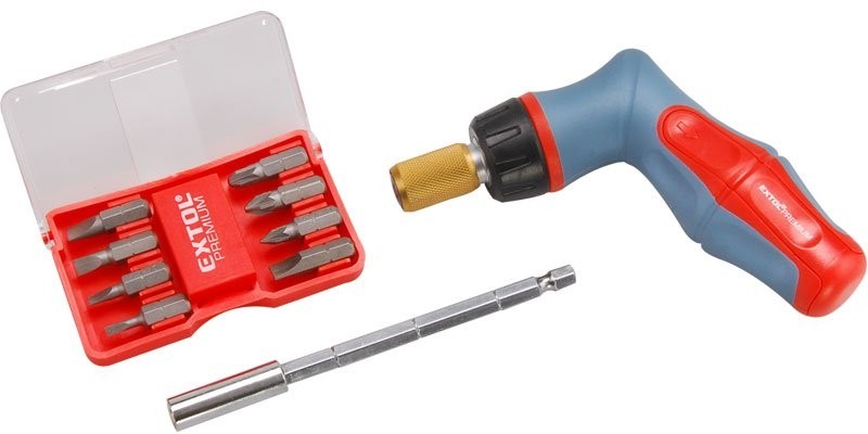 EXTOL PREMIUM šroubovák ráčnový s hroty, sada 18ks 8819191