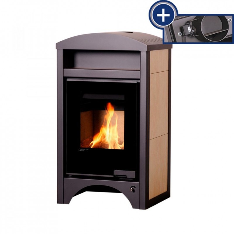 HS FLAMINGO AQUAFLAM VARIO BARMA 11/5kW krbová kamna, elektronická regulace javor HSF34-049