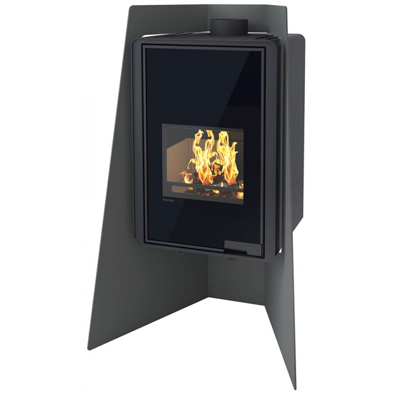 HS FLAMINGO DELUXE ® ISLAND Krbová kamna 9kW, černá HSF42-001