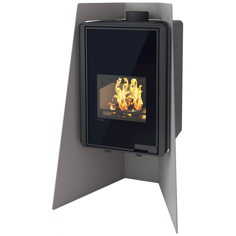 HS FLAMINGO DELUXE ® ISLAND Krbová kamna 9kW, šedá HSF42-006