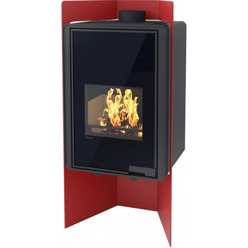 HS FLAMINGO DELUXE ® PULAU Krbová kamna 9kW, červená HSF42-027 HS FLAMINGO DELUXE ® PULAU Krbová kamna 9kW, červená HSF42-027