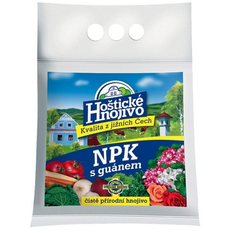 Hoštické NPK hnojivo s guánem 5kg Hoštické NPK hnojivo s guánem 5kg