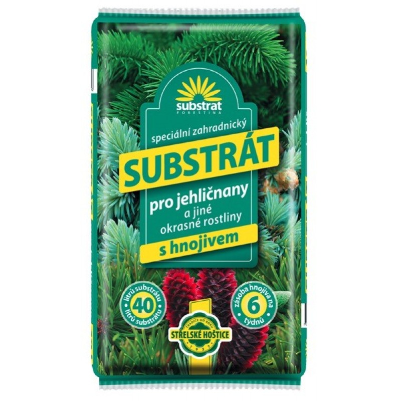 FORESTINA Substrát pro jehličnany a jiné okrasné dřeviny 40l FORESTINA Substrát pro jehličnany a jiné okrasné dřeviny 40l