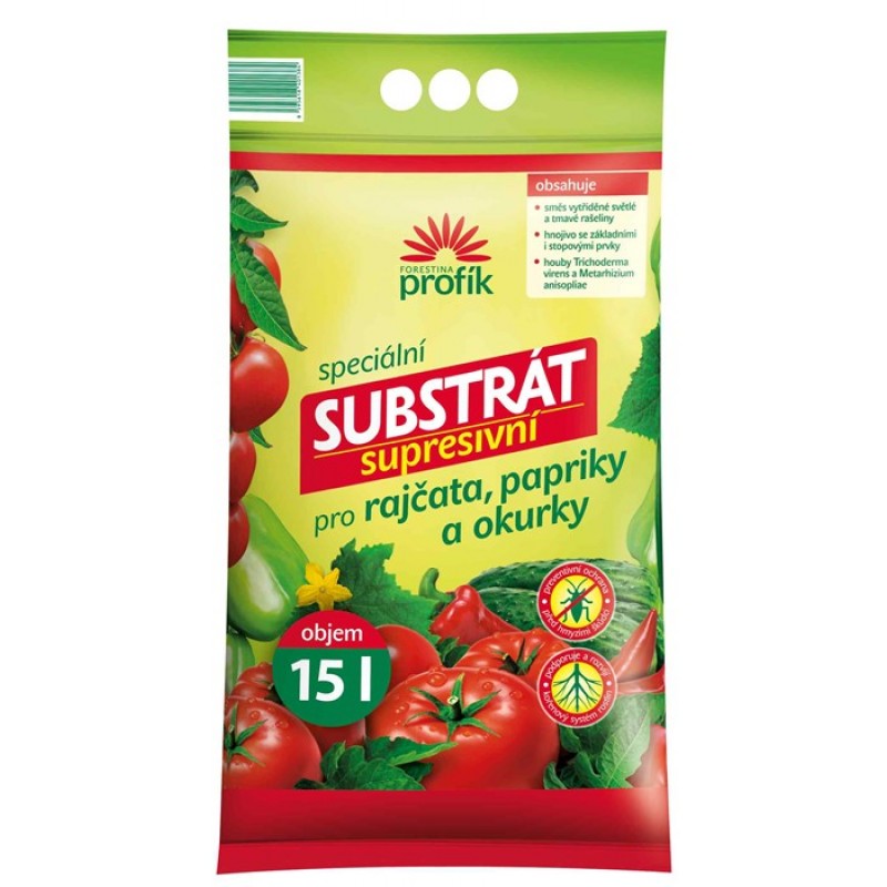 FORESTINA Profík Substrát supresivní pro rajčata, papriky a okurky 15l