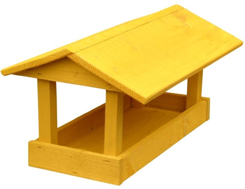 KRMÍTKO Krmítko dřevěné č. 10, 24x40x20 cm, žluté KRMÍTKO Krmítko dřevěné č. 10, 24x40x20 cm, žluté