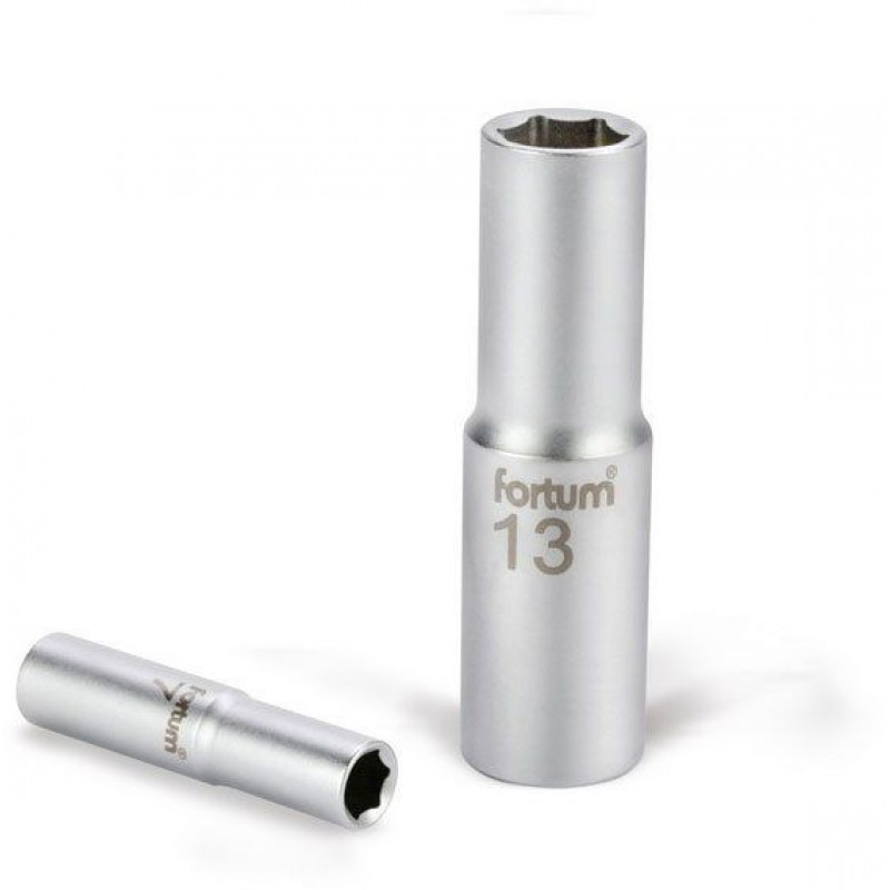 FORTUM hlavice nástrčná prodloužená, 1/2", 19mm, L 77mm 4700519 FORTUM hlavice nástrčná prodloužená, 1/2", 19mm, L 77mm 4700519