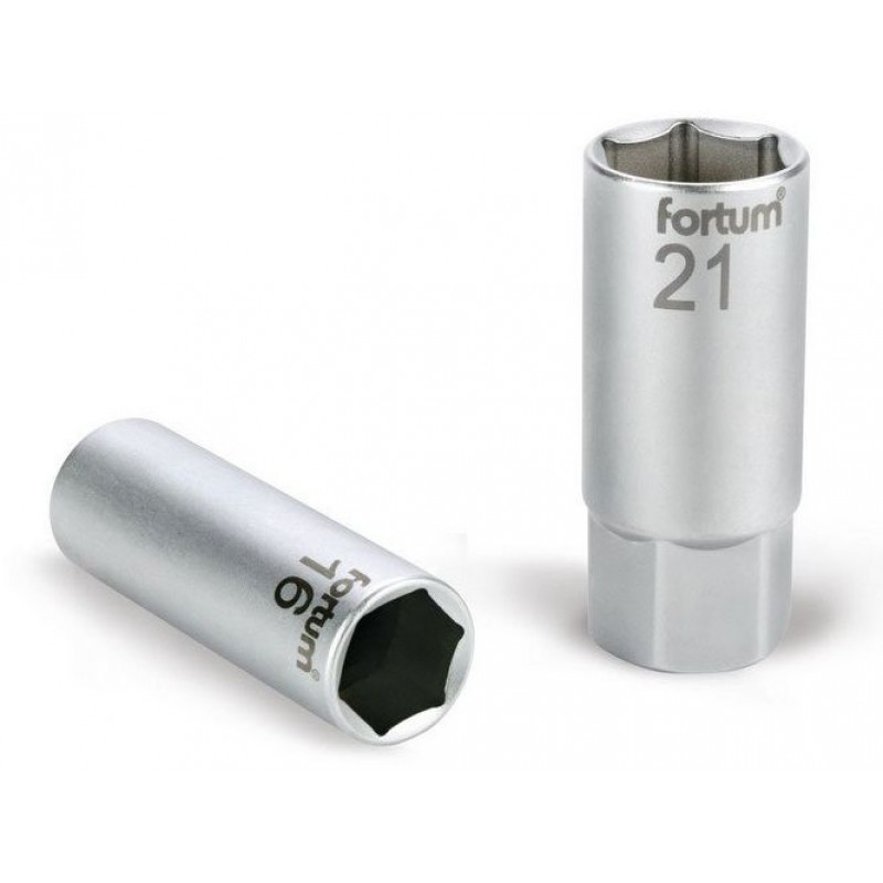 FORTUM hlavice nástrčná na zapalovací svíčky, 1/2", 21mm, L 65mm 4700901 FORTUM hlavice nástrčná na zapalovací svíčky, 1/2", 21mm, L 65mm 4700901