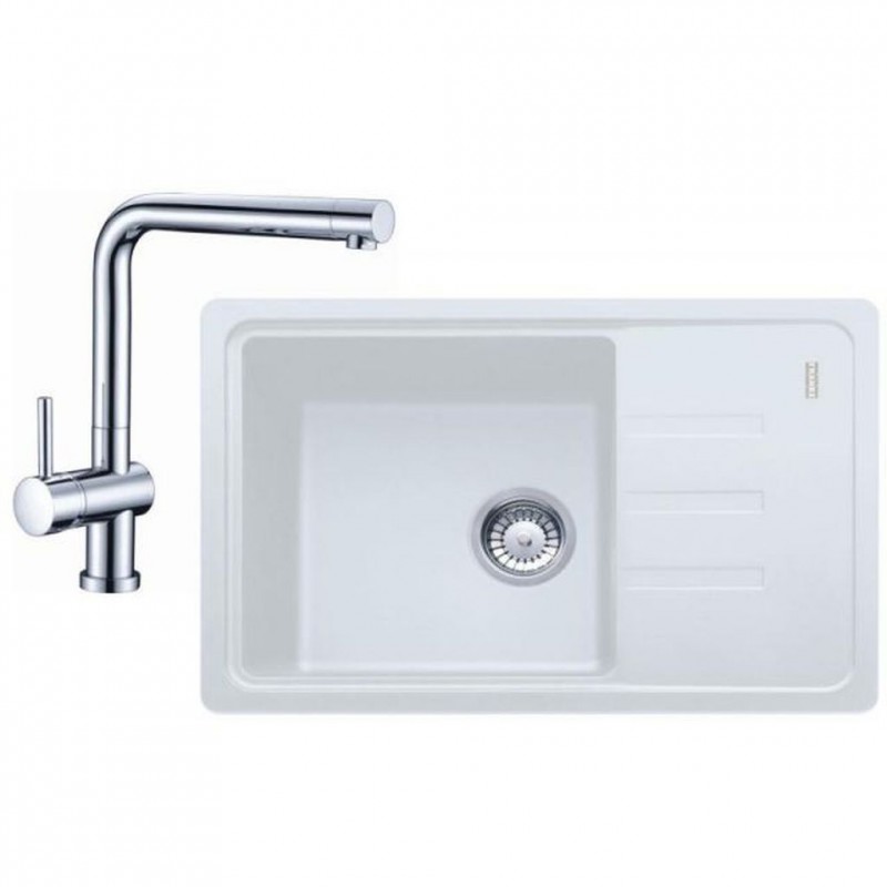 Franke SET G116 (dřez BSG 611-62 bílý+baterie Samoa) 114.0440.604