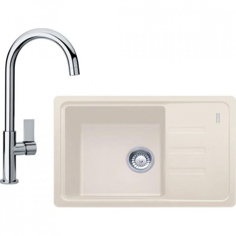 Franke SET G115 (dřez BSG 611-62 vanilka+baterie FP 0408.031) 114.0440.692