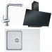 FRANKE SET T49 (dřez OID 611-78 bílý+baterie Samoa+odsavač par) 114.0441.432