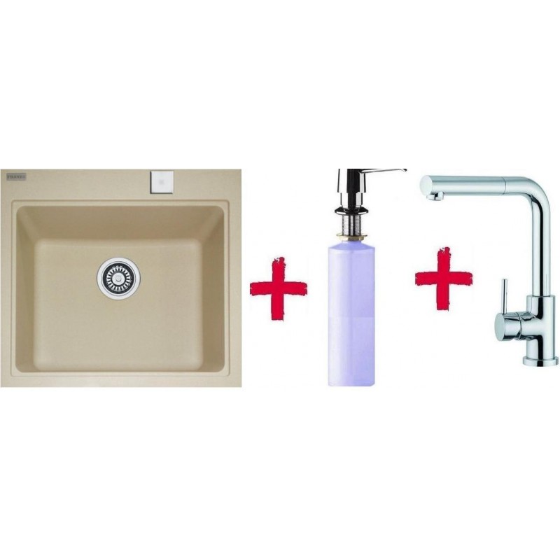 Franke SET G36 dřez KSG 238.073 vanilka + dřezová baterie FN 0147 + dávkovač saponátu FD 300