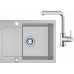 FRANKE SET G8 granitový dřez MRG 611-62 stříbrná + baterie FN 0147 chrom 114.0120.349