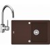 Franke SET G56 granitový dřez BFG 611-78 tmavě hnědá + baterie FC 650 chrom 114.0323.880
