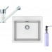 Franke SET G63 granitový dřez KSG 238 bílý led+baterie FC 7477 bílá led+dávkovač FD 300