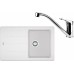 Franke SET G67 granitový dřez BFG 611-78 bílý led + baterie FC 1839 chrom 114.0365.152