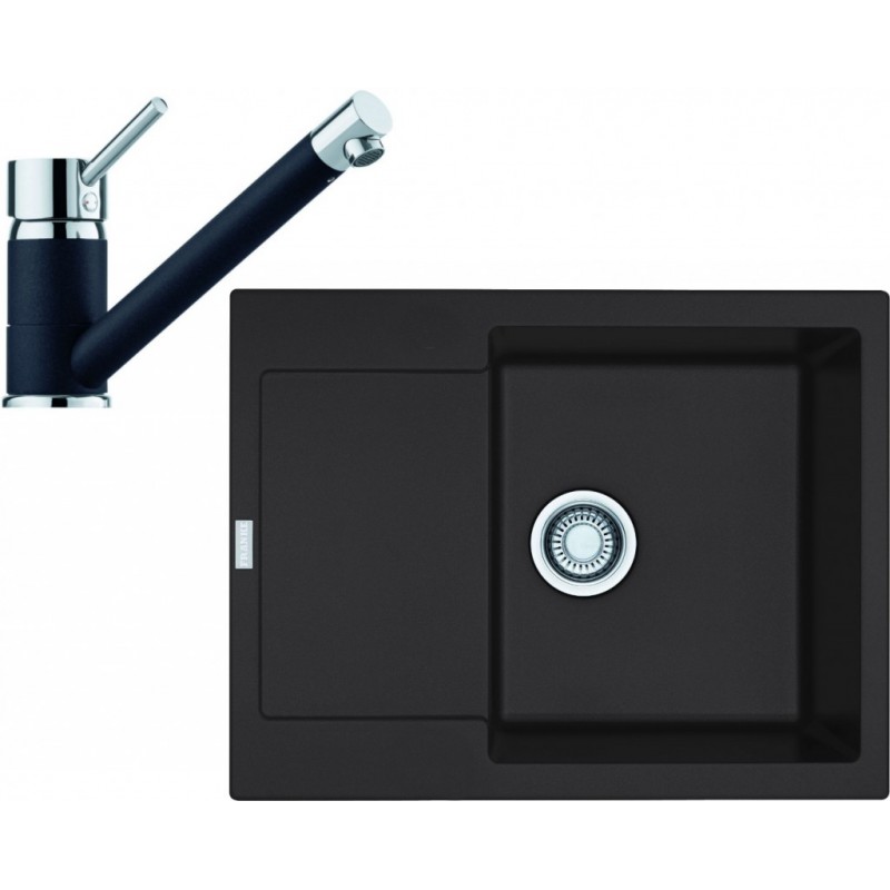 Franke SET G69 granitový dřez MRG 611-62 onyx + baterie FC 7477 onyx 114.0365.194