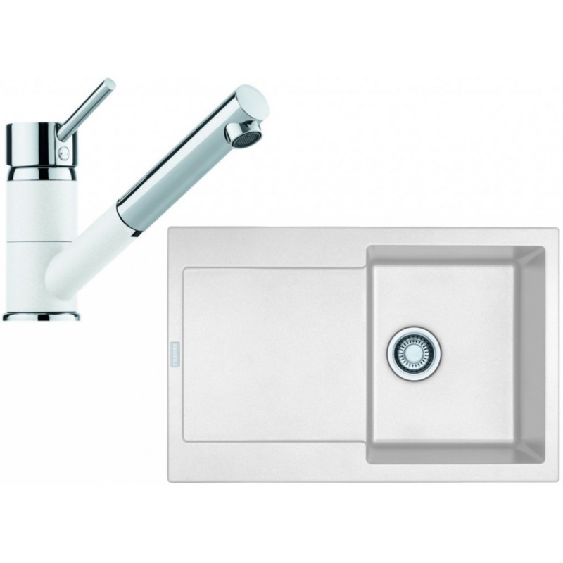 Franke SET G72 granitový dřez MRG 611 bílá led+baterie FC 7486 bílá led 114.0365.281 Franke SET G72 granitový dřez MRG 611 bílá led+baterie FC 7486 bílá led 114.0365.281