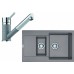 Franke SET G74 granitový dřez MRG 651-78 šedý kámen+baterie FG 7486 šedý kámen 114.0365.407