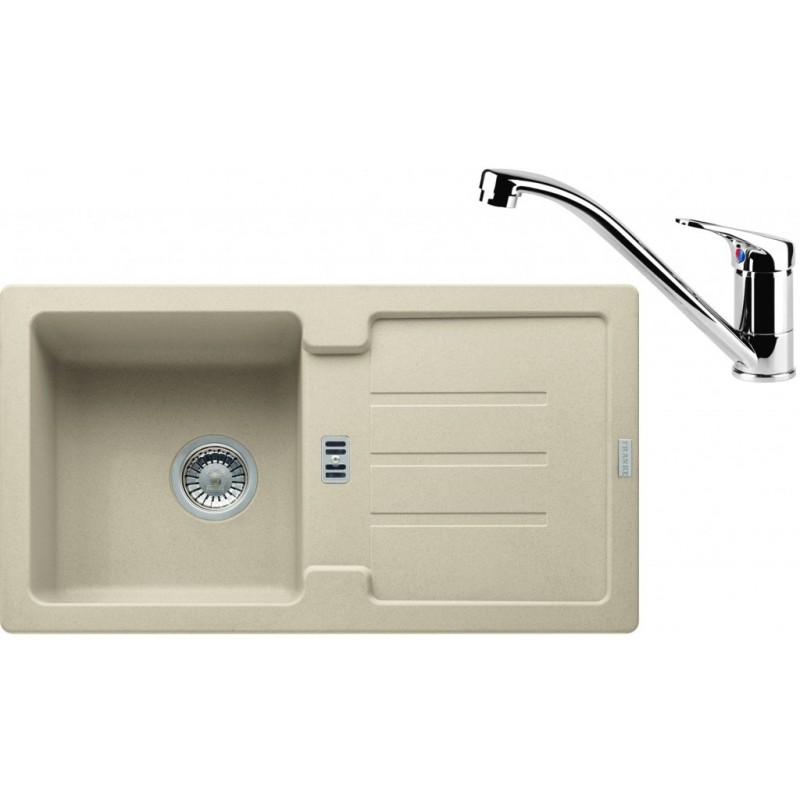 Franke SET G81 granitový dřez STG 614-78 pískový melír + baterie FC 1839 chrom 114.0365.737