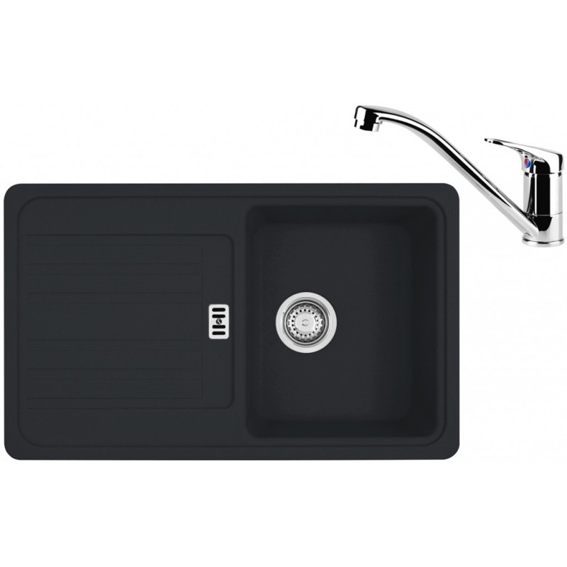 Franke SET G83 granitový dřez EFG 614-78 grafit + baterie FC 1839 chrom 114.0365.752
