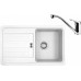 Franke SET G83 granitový dřez EFG 614-78 bílý led + baterie FC 1839 chrom 114.0365.753