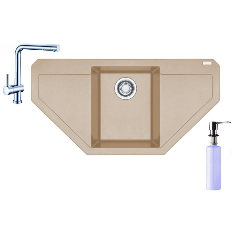 Franke SET G85 granitový dřez MRG 612 E pískový melír+baterie Samoa+dávkovač FD 300 Franke SET G85 granitový dřez MRG 612 E pískový melír+baterie Samoa+dávkovač FD 300