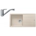 Franke SET G133 granitový dřez BFG 611 sahara + baterie FC 9541.031 chrom