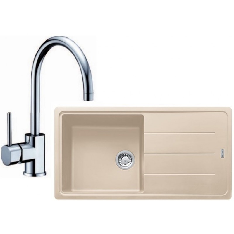 Franke SET G134 granitový dřez BFG 611 pískový melír + baterie FC 650.031 chrom