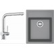 Franke SET T50 tectonitový dřez SID 610-40 šedá + baterie Samoa chrom