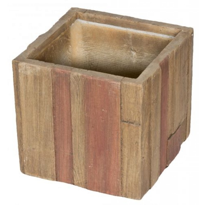 Květináč G21 Wood Cube 36x36x34cm 639263