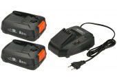 GARDENA Startovací sada P4A 2 x PBA 18V/45 + AL 1830 CV (2x2,5 Ah/18V) 14907-20
