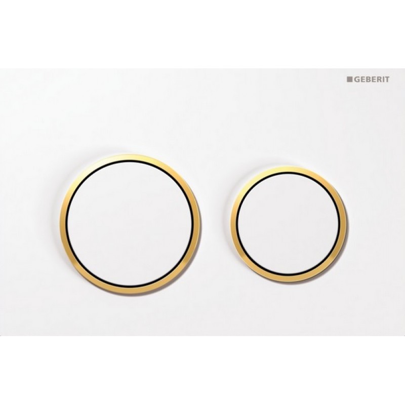 GEBERIT - ovládací tlačítko OMEGA 20, bílá / pozlacená 115.085.KK.1 GEBERIT - ovládací tlačítko OMEGA 20, bílá / pozlacená 115.085.KK.1