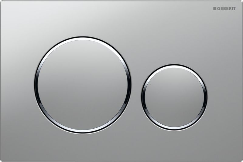 Geberit Sigma20 Ovládací tlačítko, pochromovaná matná, leskle pochromované 115.882.KN.1