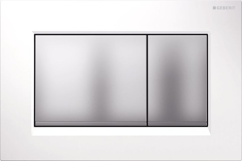 Geberit Sigma30 Ovládací tlačítko, bílá/pochrom. matná/pochromovaná 115.883.KL. Geberit Sigma30 Ovládací tlačítko, bílá/pochrom. matná/pochromovaná 115.883.KL.