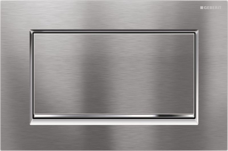 GEBERIT - SIGMA 30 Ovládací tlačítko kartáčov. chrom/ lesklá/ kart. chrom 115.893.KX.1