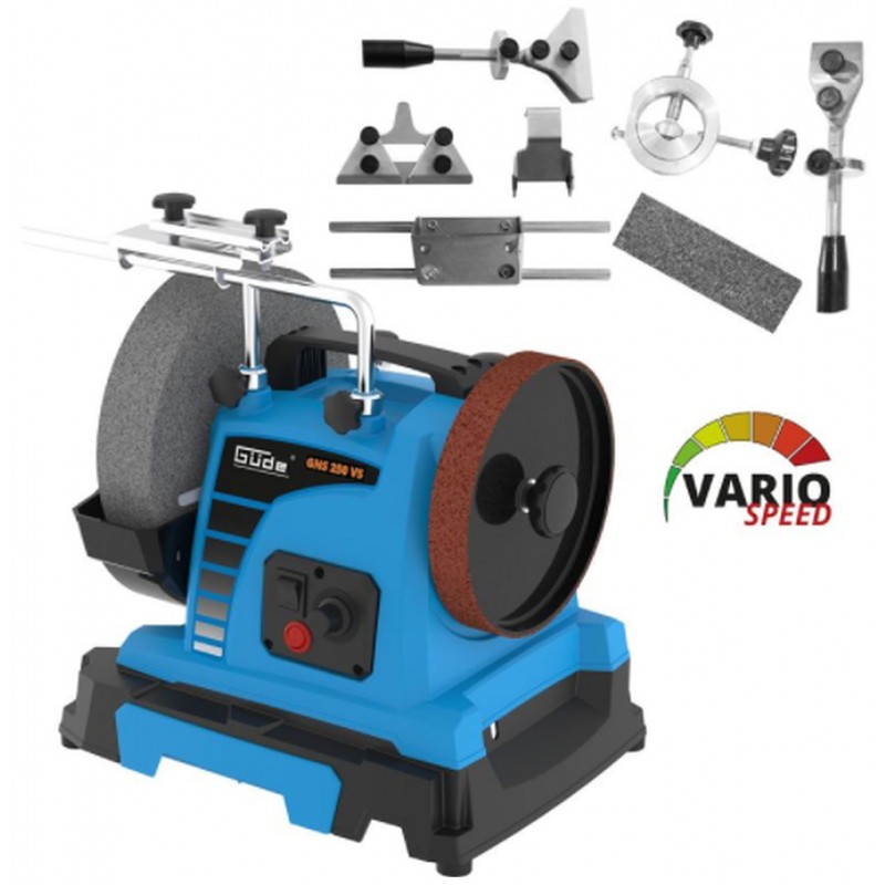 GÜDE GNS 250 VS Stolní kombinovaná bruska, 8dílná sada 55227