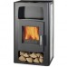 HAAS+SOHN krbová kamna Kalmar II antracit, šedá dlažba 0433217110000