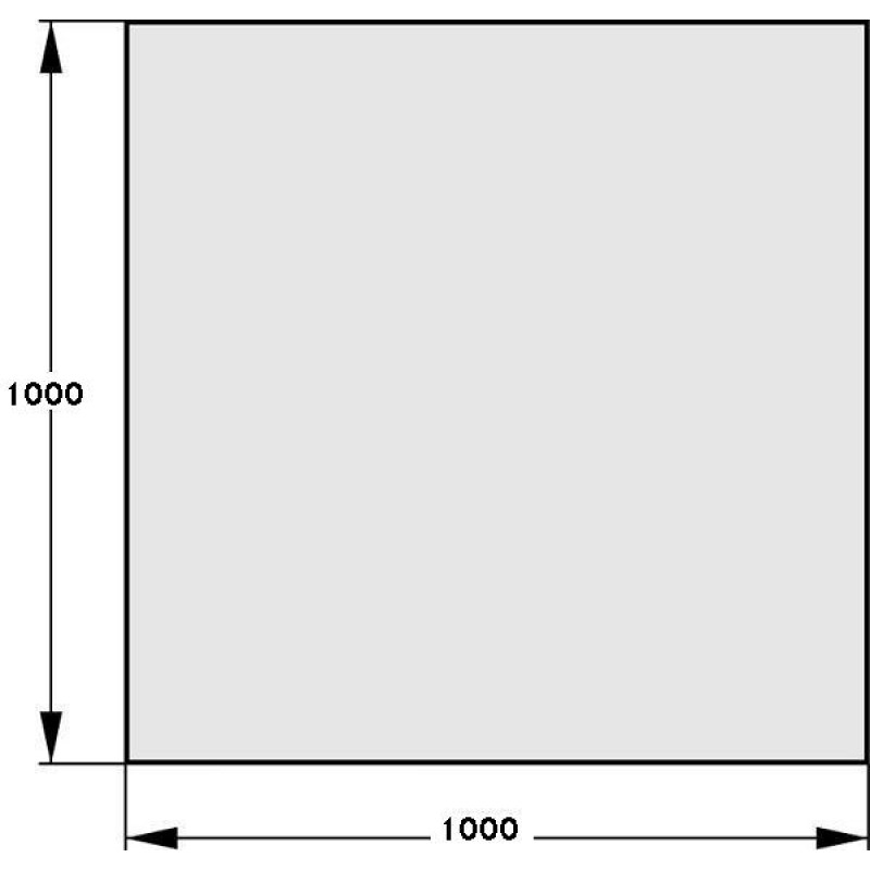 HAAS+SOHN Sklo pod kamna 1000x1000, formát A 1115410200000